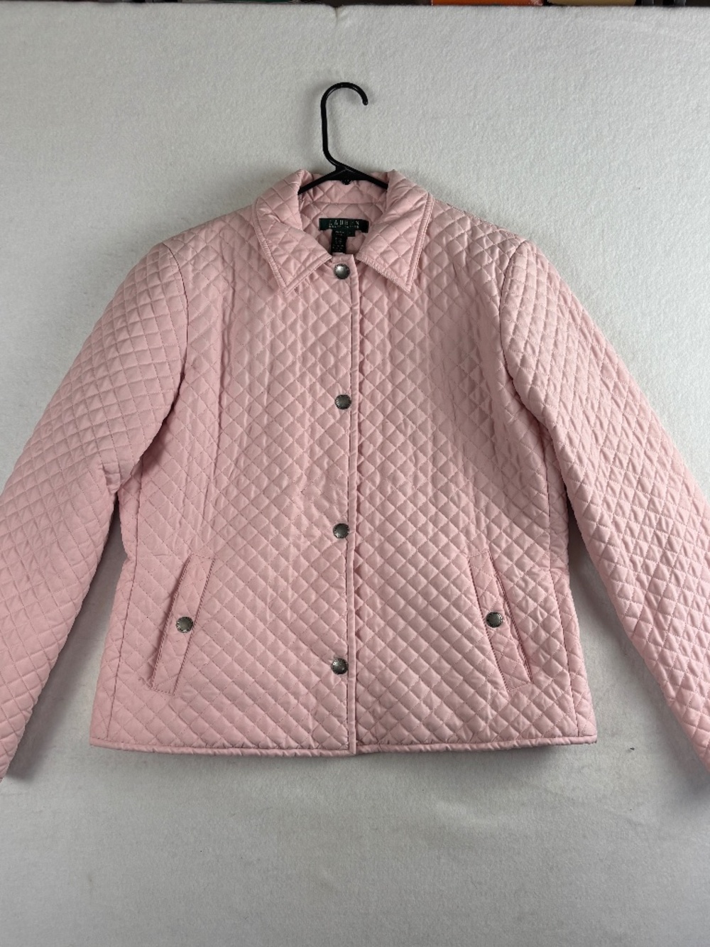 Lauren Ralph Lauren Diamond Quilted Snap Front Jacket Lined Size L